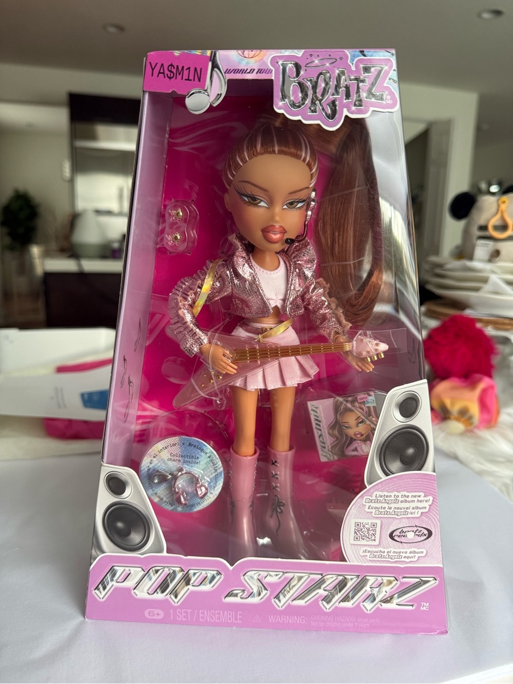 Bratz Pop Starz Yasmin Fashion Doll with Accessories and Charm